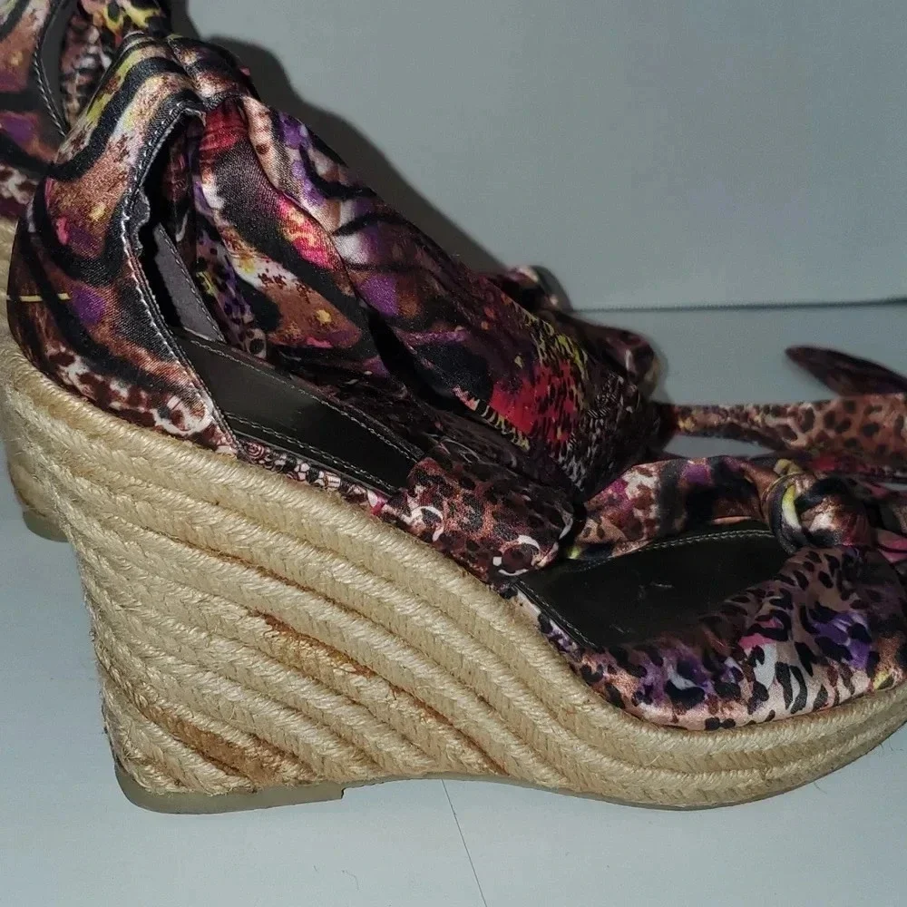 Impo Tipsy Wedge Strap Up Espadrilles Size 10M